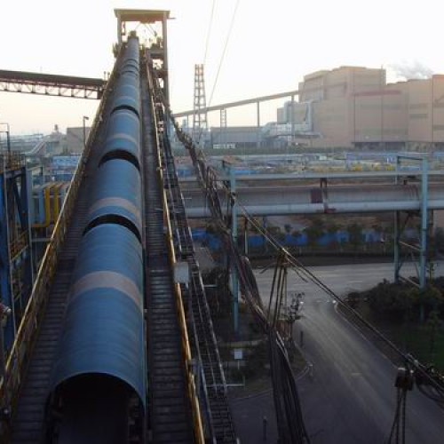 Downward belt conveyor
